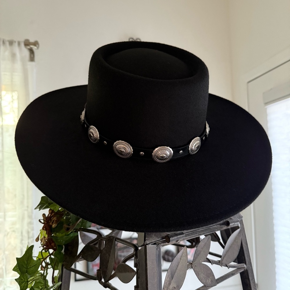 San Diego Hat Company Black Hat with Silver Details